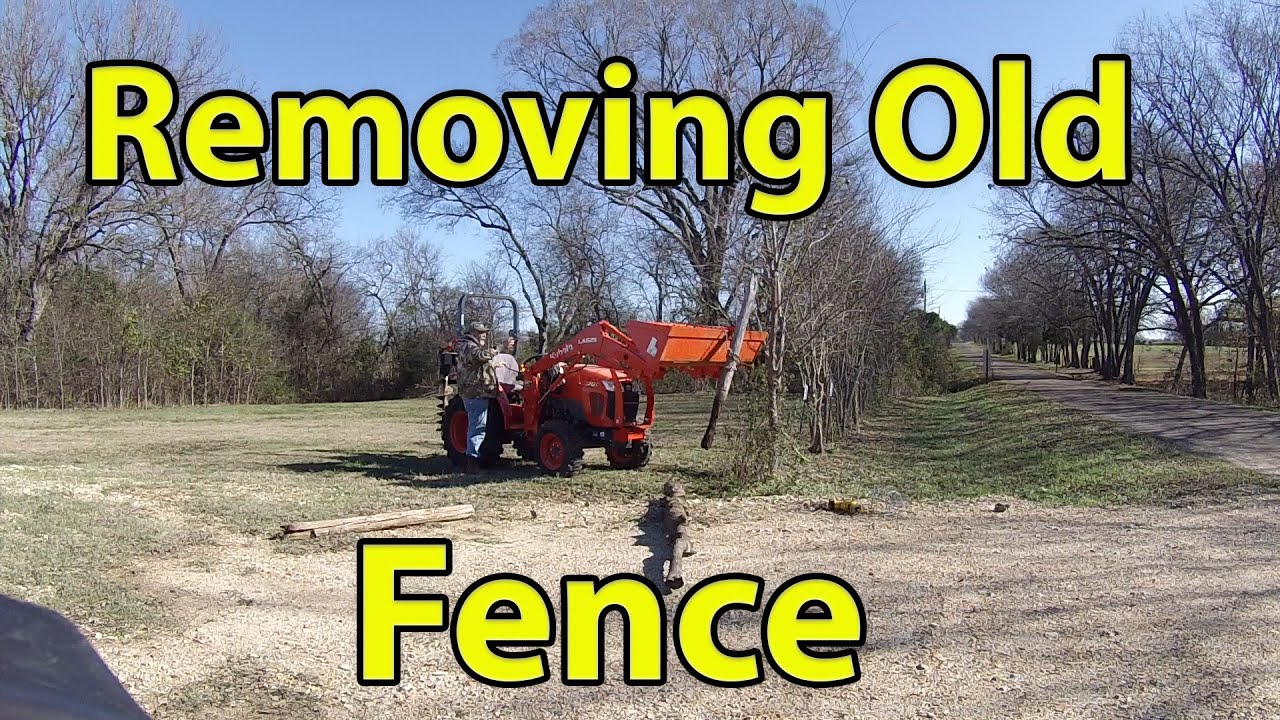 Cleaning Up Old Fence Line - YouTube