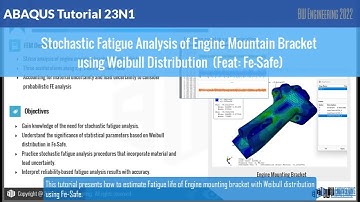 #ABAQUS_Tutorial | Stochastic Fatigue Analysis of Engine Bracket with Weibull(feat: Fe-Safe) | 23N01