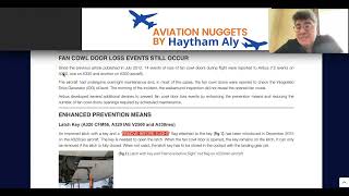Prevention of fan cowl door loss events , Part 1 , Aviation nuggets by @Haytham_Aly