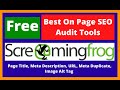 Screaming Frog SEO Spider Tutorial Hindi | Screaming Frog Hindi Tutorial - on page SEO tool 2021