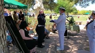 20210515 John's Funeral, Flag Presentation