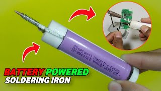 How to make Soldering Iron | How to make Battery Powered Soldering Iron at home