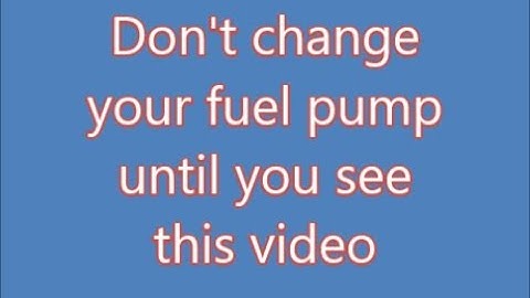 how to make a bad fuel pump work -  part 1          24