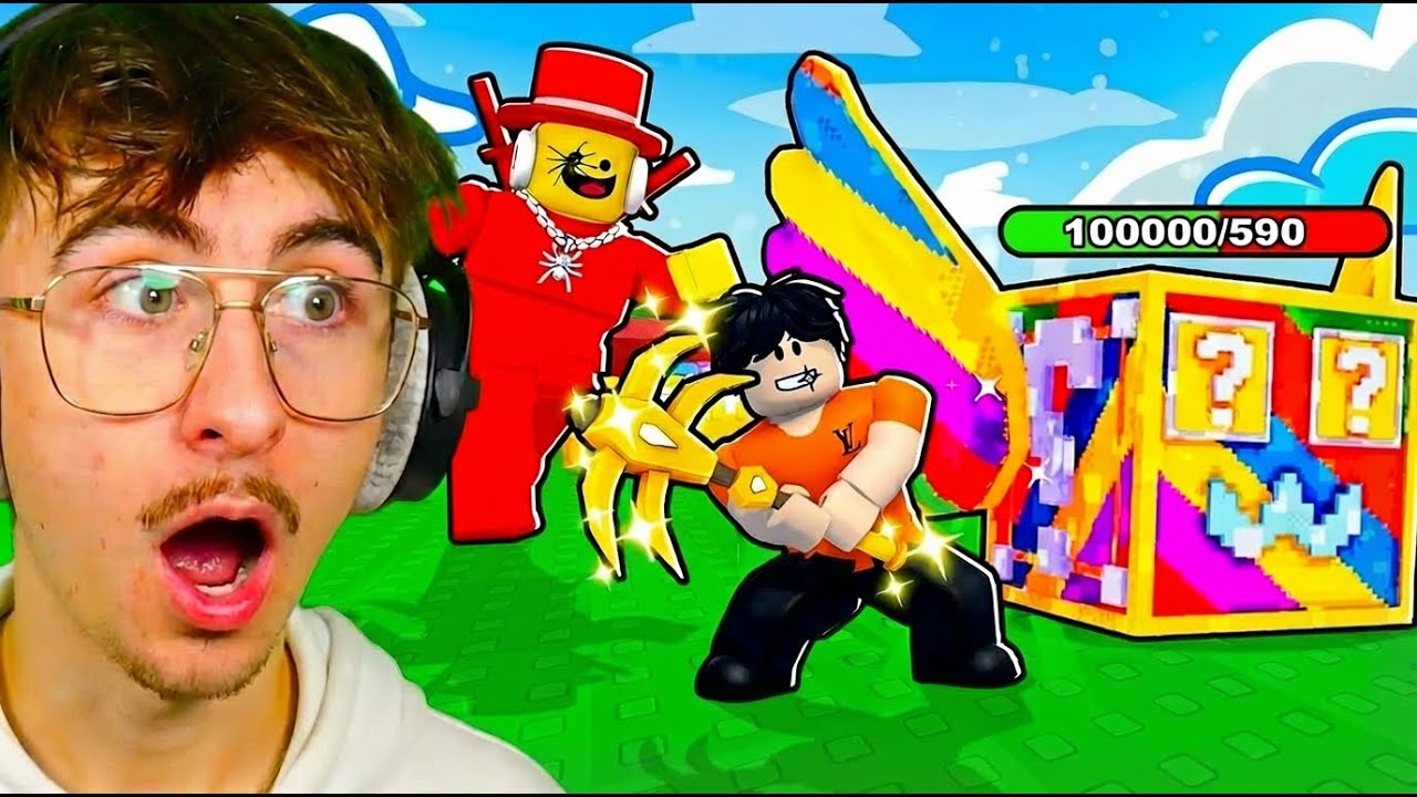 Je CASSE des LUCKY BLOCK devant SAMMY!