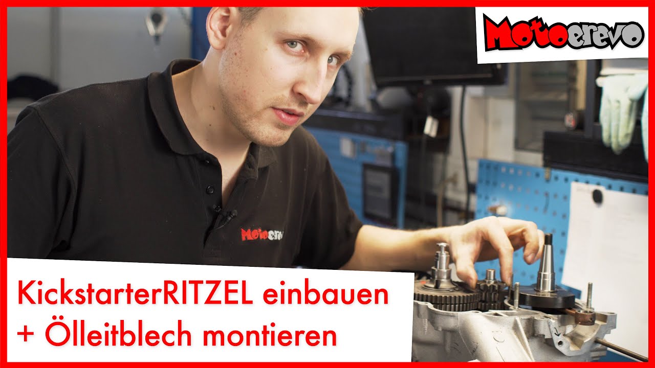 Kickstarterritzel + Ölleitblech einbauen - VESPA Motor RESTAURATION ...