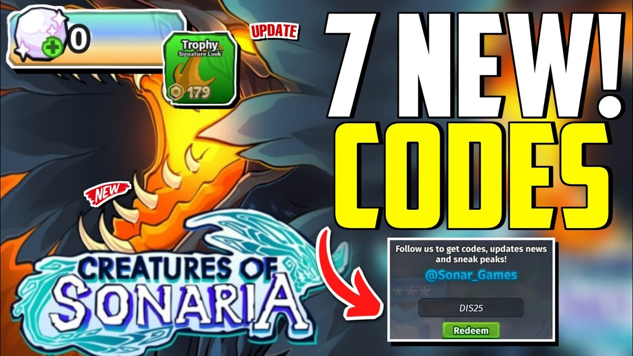 NEW UPDATE CREATURES OF SONARIA ROBLOX CODE 2026 CREATURES OF SONARIA 