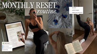productive monthly reset routine | goal planning, self care, cleaning & setting intentions