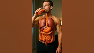 3D Human Digestive System } When You Drink Carrot Juice #3danimation #shorts