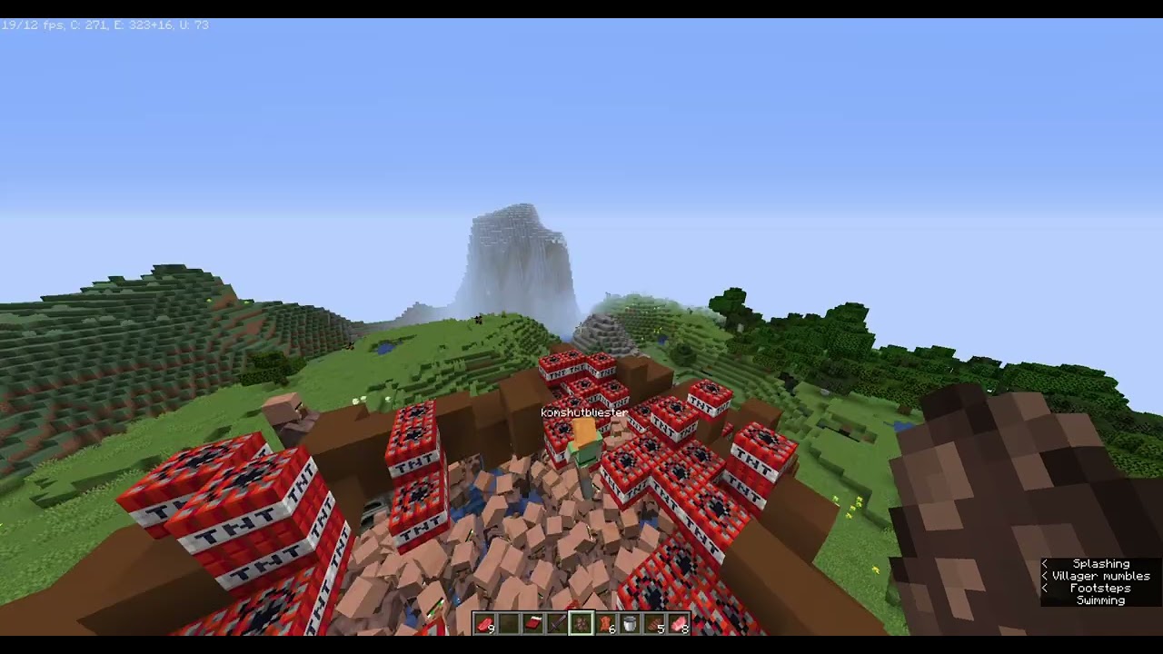 exploding villagers in minecraft