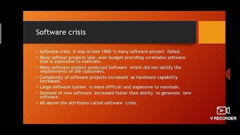 What is software crisis