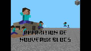 Les premiers blocs Minecraft