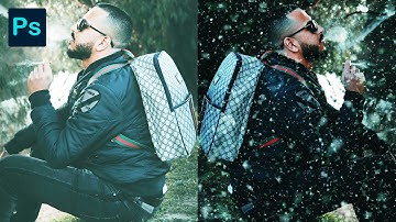 How to create a snow effect in adobe photoshop | #photoshop #snoweffect