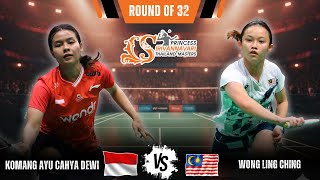 🏸 WS-R32! Komang Ayu Cahya DEWI vs WONG Ling Ching | Thailand Masters 2026 Badminton