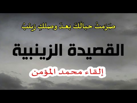 القصيدة الزينبية ص ر م ت ح بال ك ب عد وصل ك ز ين ب