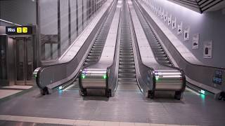 Sweden, Stockholm Odenplan subway station, 17X escalator, 8X elevator ride