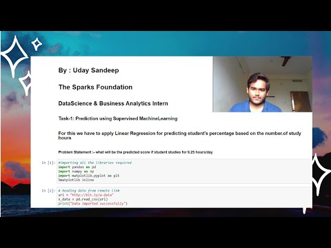Task-1 | The Sparks Foundation | Prediction using supervised MachineLearning | #Internship