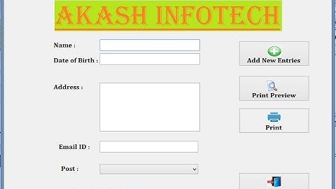 How to integrate Print , Print Preview ,Save the Input Data in ASP.net using Crystal Report | Vb.net