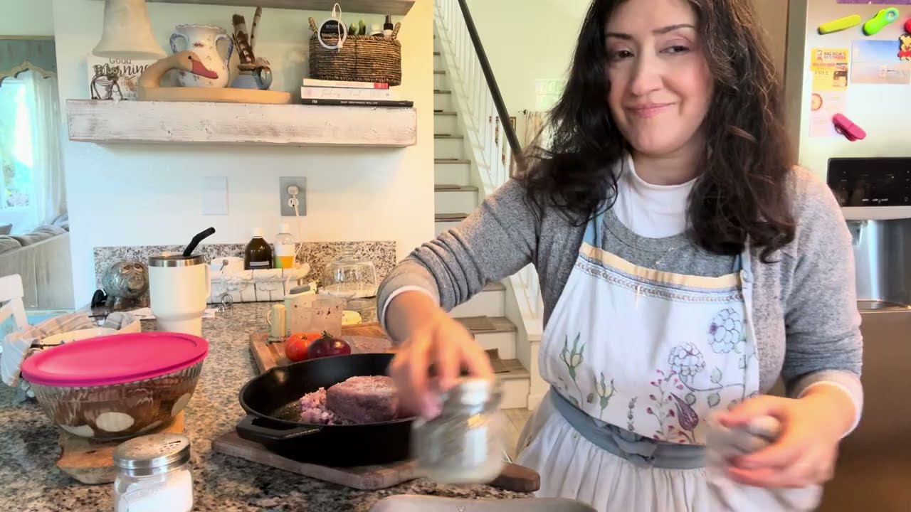 Cook with me Persian pan kebab with basmati rice, and salad Shirazi (cucumber salad ) for dinner 🥰