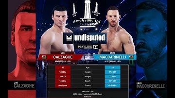 JOE CALZAGHE VS ENZO MACCARINELLI - UNDISPUTEDGAME- WBC Light Heavyweight (M) Bout