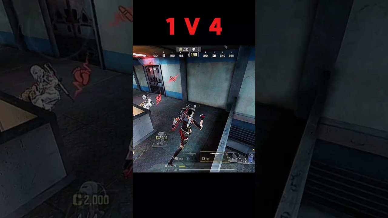 1 VS 4 in Black Market 😲