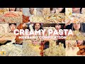 1 HOUR CREAMY PASTA ASMR COMPILATION BIG BITES EATING SOUNDS ALFREDO