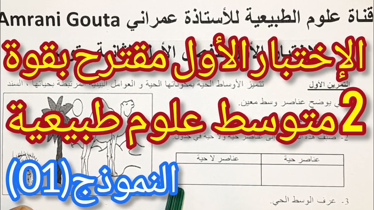 تمارين الثانية متوسط