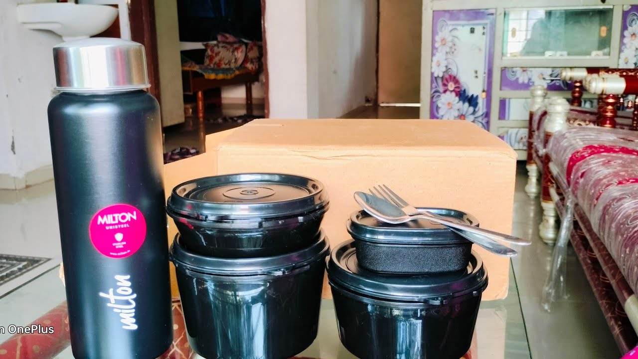 Milton pro Lunch Tiffin box set of 4 with bottol || flipkart review video || feedback ||