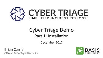 Cyber Triage - Installation