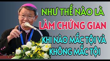 TRƯỜNG HỢP NÀO LÀM CHỨNG GIAN DỐI SẼ MẮC TỘI VÀ KHÔNG MẮC TỘI | ĐỨC CHA KHẢM GIẢNG VÀ GIẢI ĐÁP