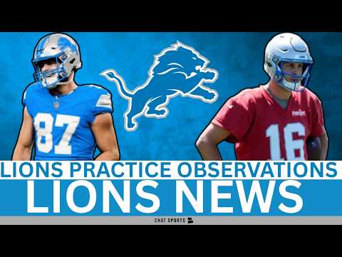 Detroit Lions Practice Observations, Jahmyr Gibbs Update, Injury News | Lions News