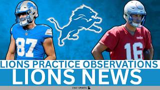 Detroit Lions Practice Observations, Jahmyr Gibbs Update, Injury News | Lions News