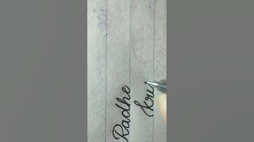 Radhe Krishna write in cursive /#calligraphy /#cursive /#handwriting