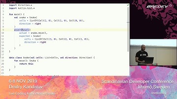 Dmitry Kandalov - Live Coding Kotlin - Native Snake | Øredev 2019