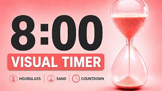 Details 8 Minute Visual Timer | Hourglass Sand Countdown Guide
