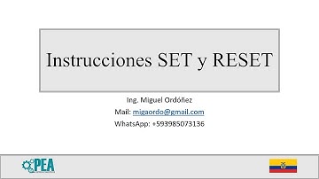 Instrucciones SET y RESET (SR)
