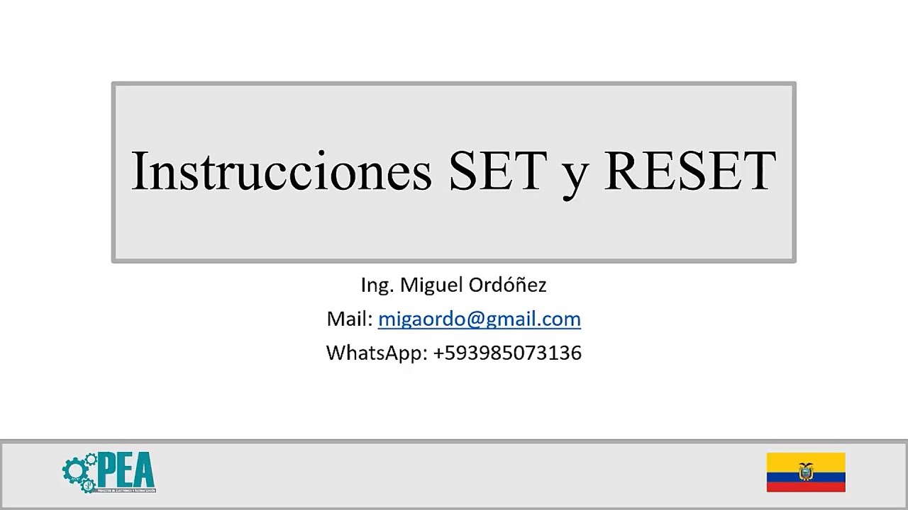 Instrucciones SET y RESET (SR) - YouTube