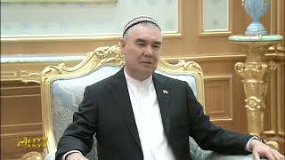 Türkmenistan Millî Lideri Gurbangulı Berdimuhamedow Genel Sekreter Sultan Raev'i Kabul Etti-TÜRKSOY