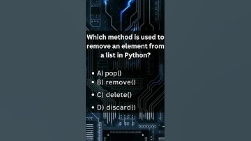 method used in python to remove an element from list? #short #python #pythonmcq #mcq