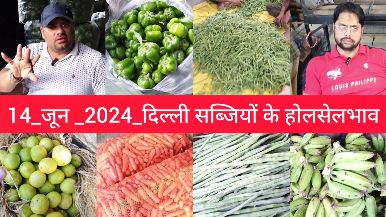 June 14, 2024 दिल्ली सब्जियों के भाव delhi vegetables market price delhi fruit market 