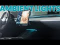 Brighten up your tesla interior with the evbase led streamer ambient light