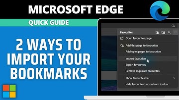 Importing your bookmarks and settings from another browser