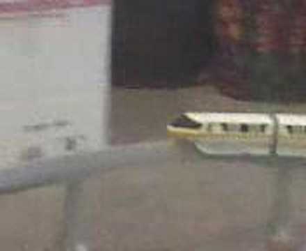 Disney monorail toy yellow