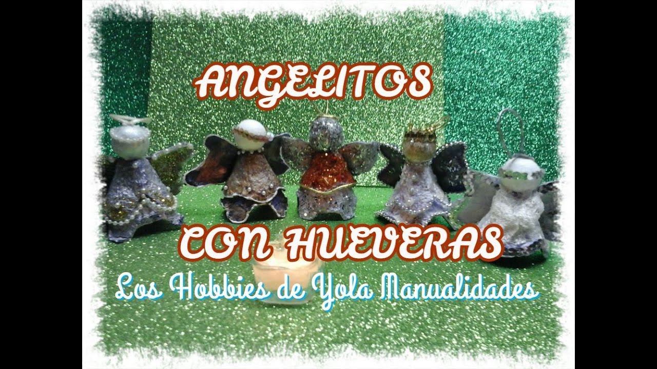 DIY Angelitos con carton de huevos-hueveras.Los hobbies de Yola 