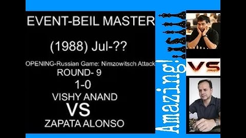 VISHY ANAND LOST IN 6 MOVES | VISHY ANAND VS ZAPATA ALONSO