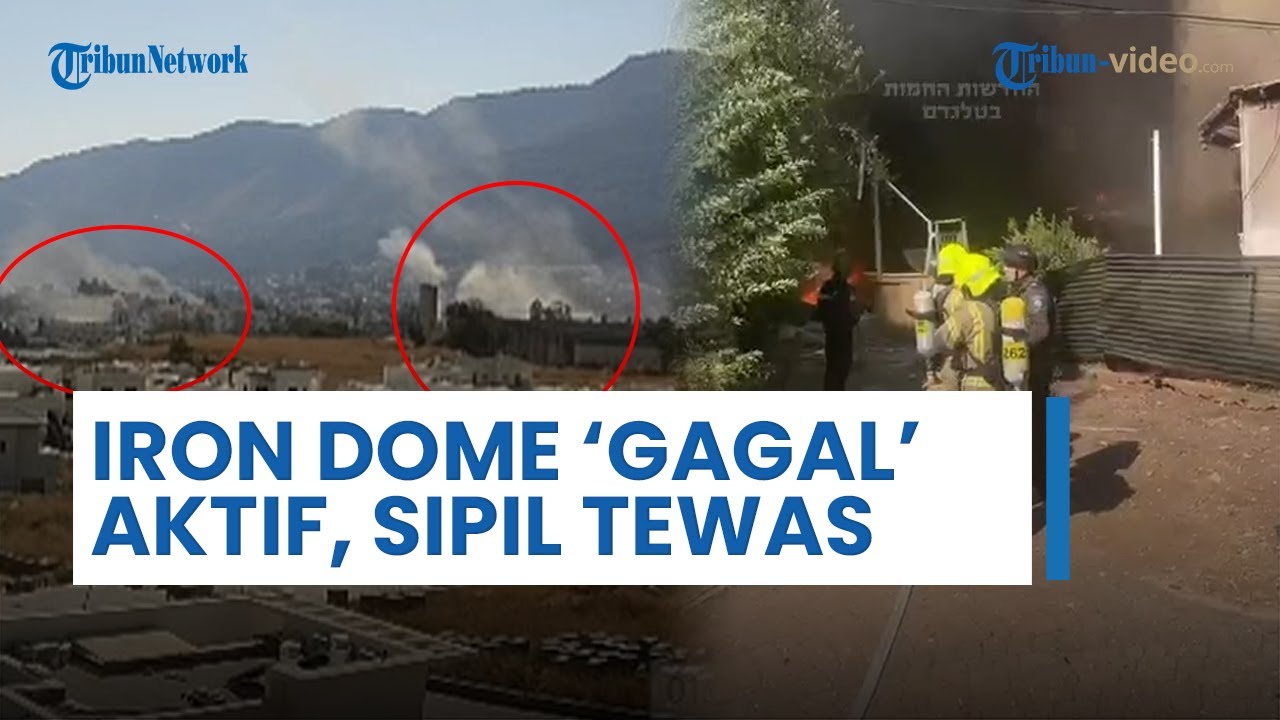 20 Roket Hizbullah Tembus Pertahanan Udara di Kiryat Shmona Iron Dome