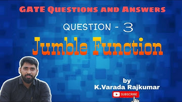 GATE CS Question – 3 (Jumble Function)