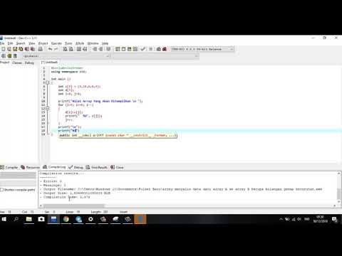 C++ Program Array Menyalin Element Dari Array A Ke B Dengan Indeks Yang Sama