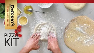 DeIorio's Pizza Kits Presents Mozzarella Spinach Tomato Pizza