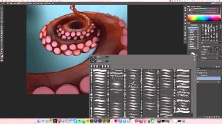 Draw and paint realistic tentacles