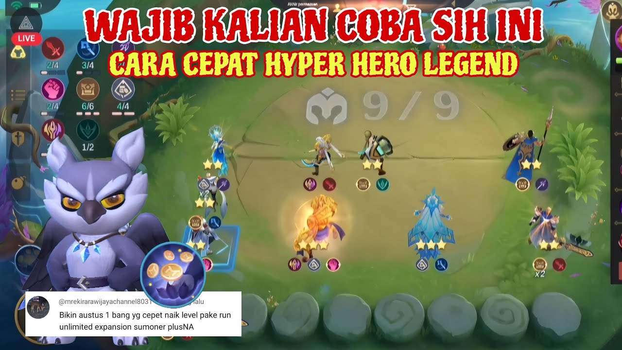 Trik hyper hero legend commander Austus skill 1